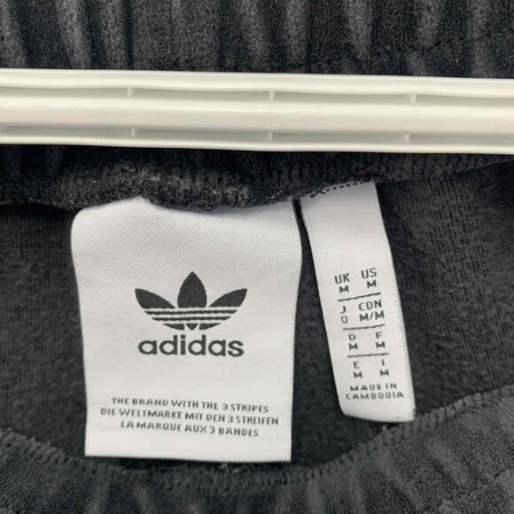 Adidas Velvet Tracksuit Pants - Black/White - Size.M - Picture 3 of 4